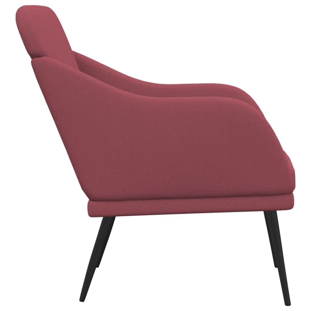 vidaXL Armchair Wine Red 63x76x80 cm Fabric 4