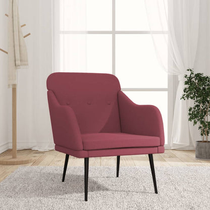 vidaXL Armchair Wine Red 63x76x80 cm Fabric 1