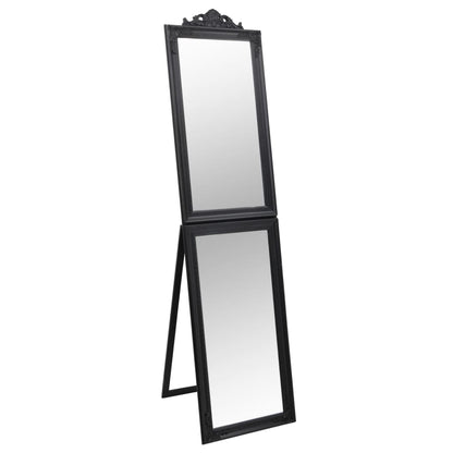 vidaXL Free-standing Mirror | Black | Glass | Full-Length | Foldable 2