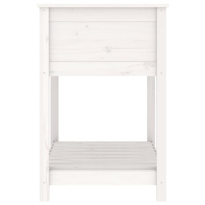vidaXL Planter with Shelf White 82.5x54x81 cm Solid Wood Pine 6