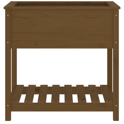 vidaXL Planter with Shelf Honey Brown 82.5x54x81 cm Solid Wood Pine 5