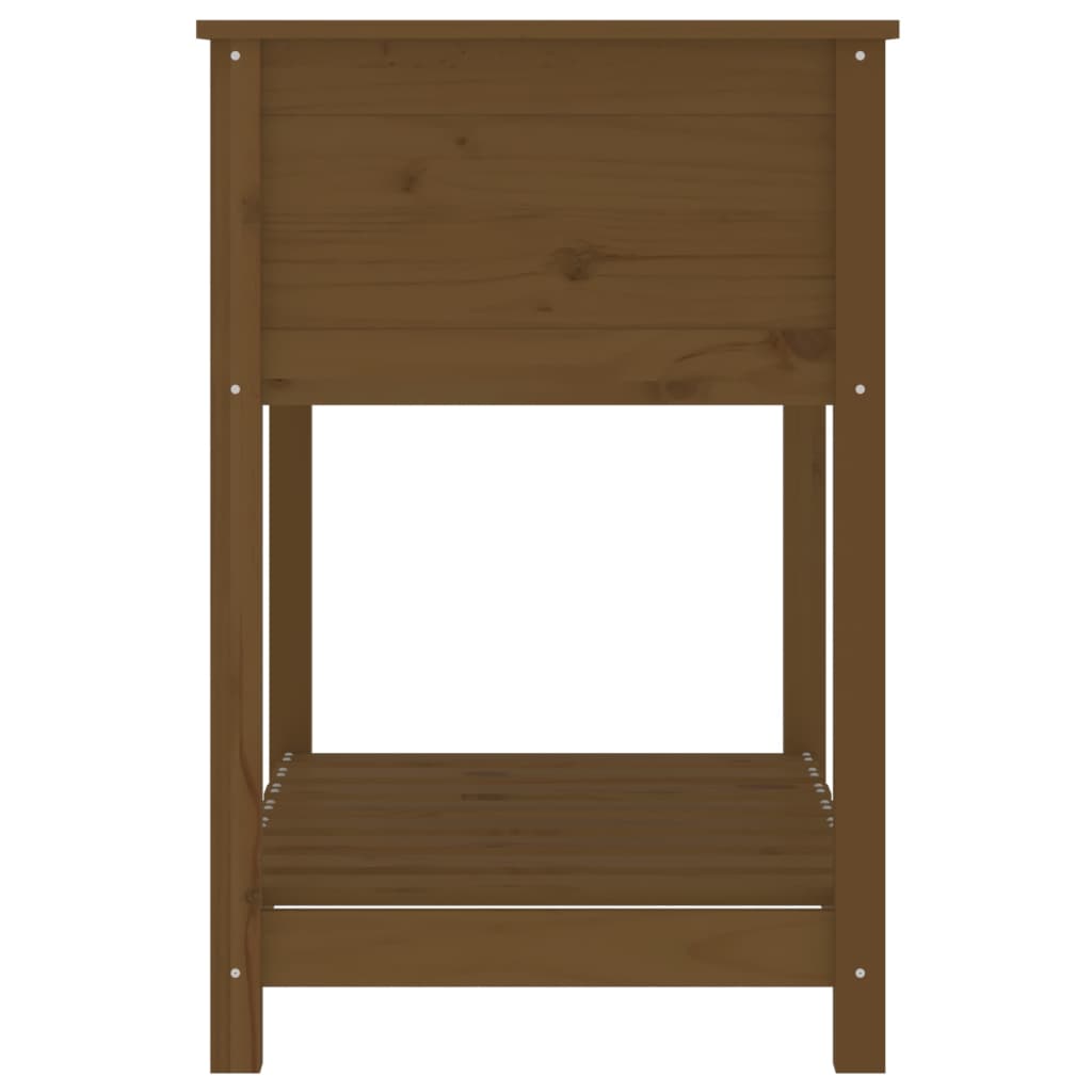 vidaXL Planter with Shelf Honey Brown 82.5x54x81 cm Solid Wood Pine 6