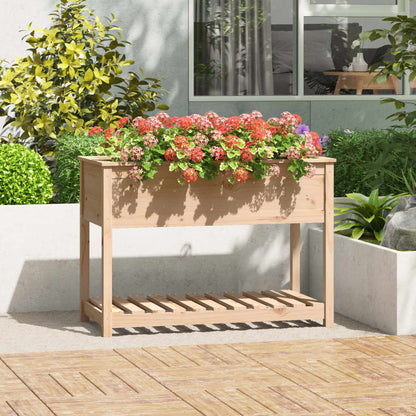 vidaXL Planter with Shelf 82.5x54x81 cm Solid Wood Pine