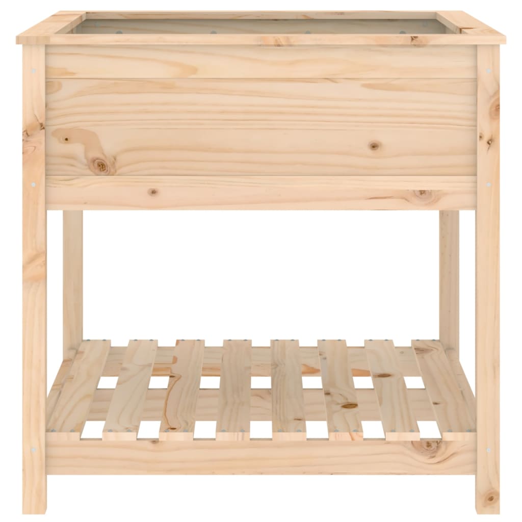 vidaXL Planter with Shelf 82.5x82.5x81 cm Solid Wood Pine 5