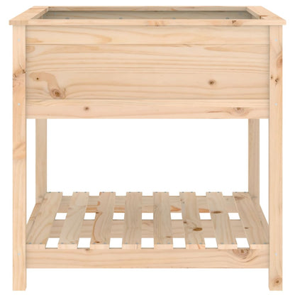 vidaXL Planter with Shelf 82.5x82.5x81 cm Solid Wood Pine 5