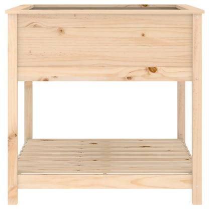 vidaXL Planter with Shelf 82.5x82.5x81 cm Solid Wood Pine 6