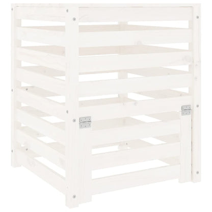 vidaXL Composter White 63.5x63.5x77.5 cm Solid Wood Pine 2