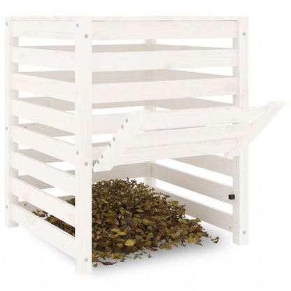 vidaXL Composter White 63.5x63.5x77.5 cm Solid Wood Pine 4
