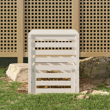 vidaXL Composter White 63.5x63.5x77.5 cm Solid Wood Pine 1