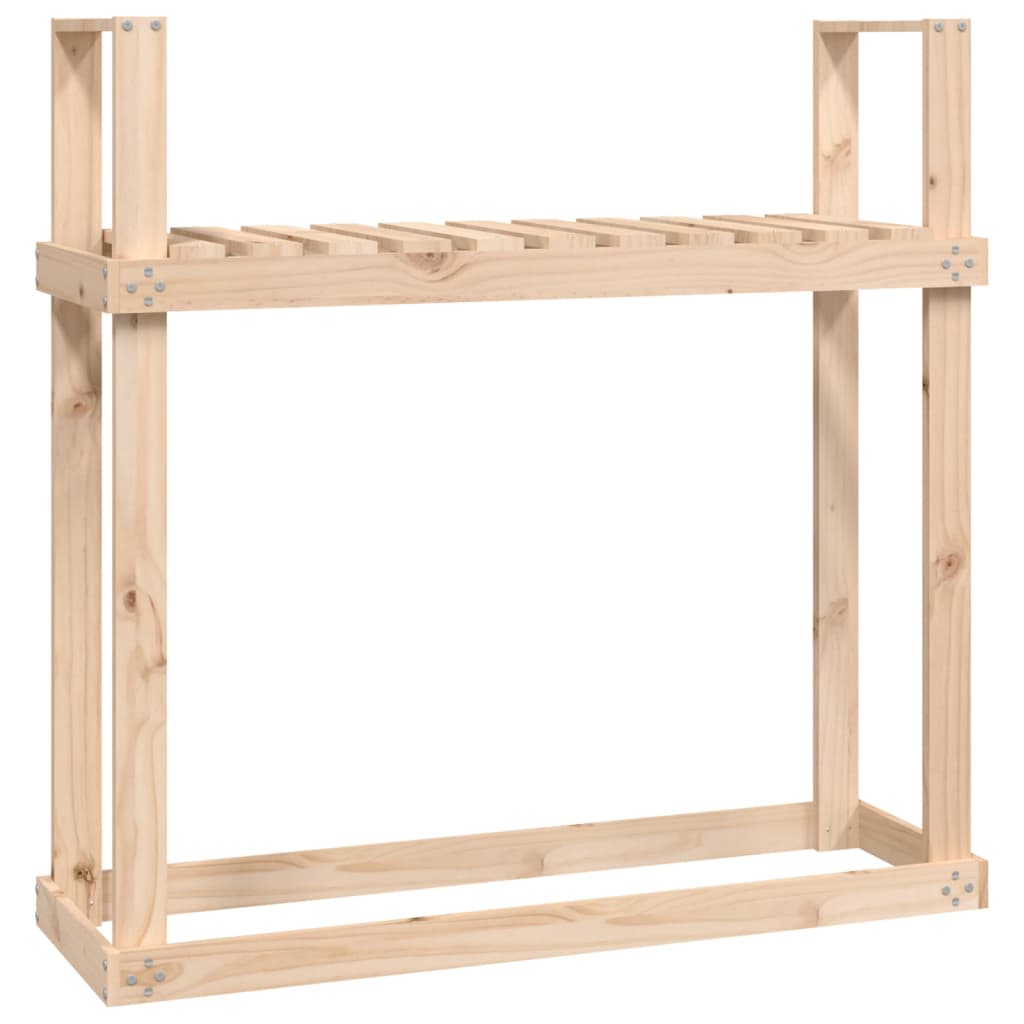 vidaXL Firewood Rack 110x35x108.5 cm Solid Wood Pine 2
