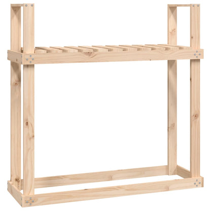 vidaXL Firewood Rack 110x35x108.5 cm Solid Wood Pine 2