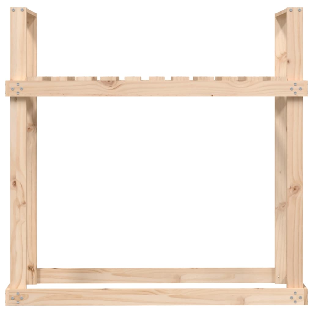 vidaXL Firewood Rack 110x35x108.5 cm Solid Wood Pine 5