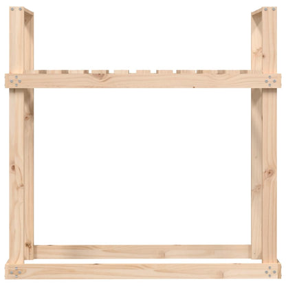 vidaXL Firewood Rack 110x35x108.5 cm Solid Wood Pine 5