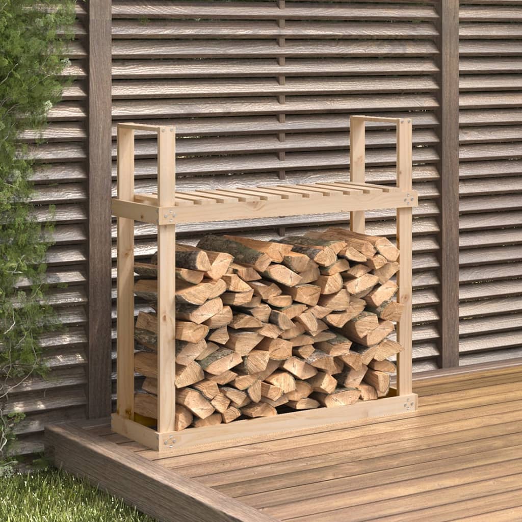 vidaXL Firewood Rack 110x35x108.5 cm Solid Wood Pine 1