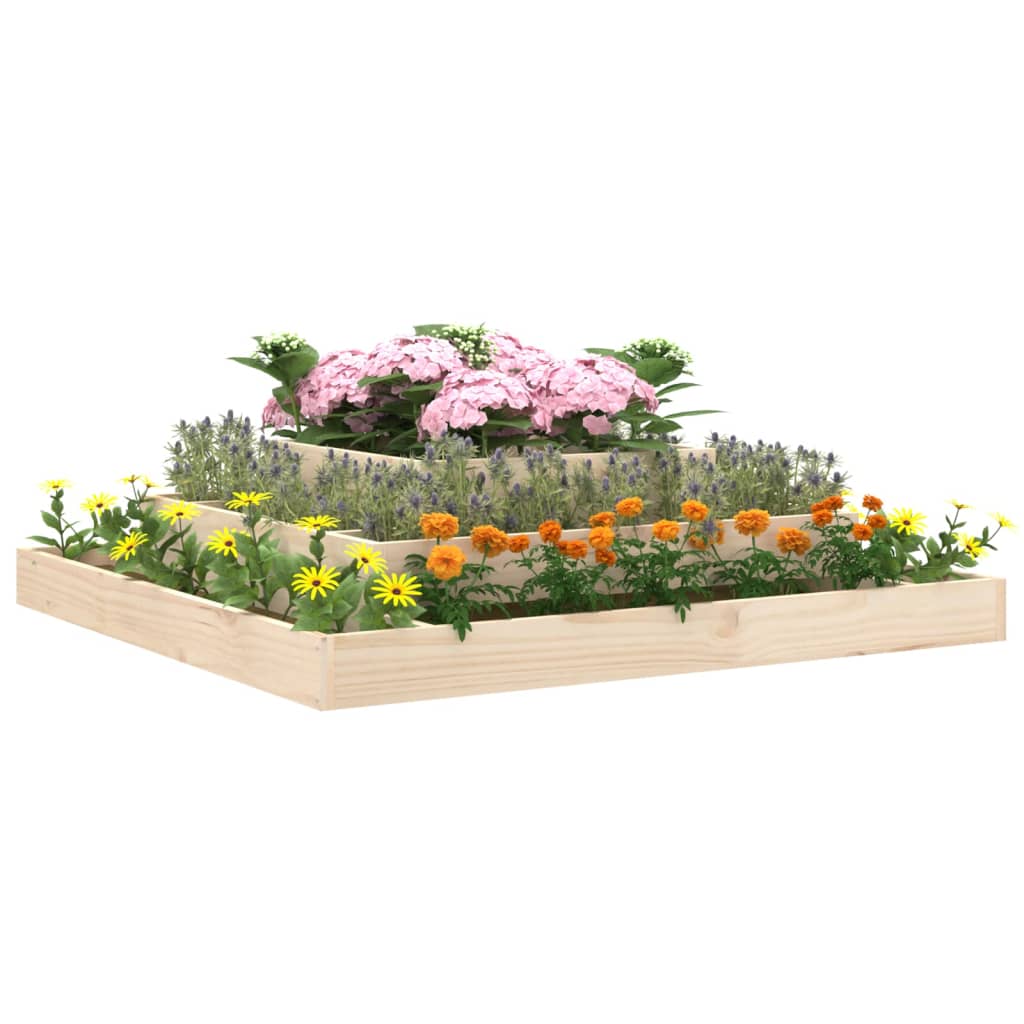 vidaXL Planter 110x110x27 cm Solid Wood Pine 3