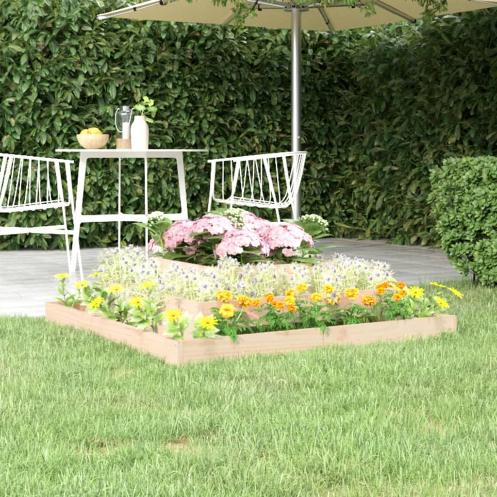 vidaXL Planter 110x110x27 cm Solid Wood Pine 1