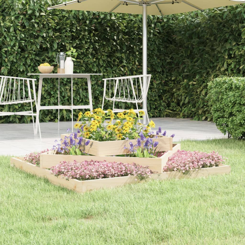 vidaXL Planter 112x112x27 cm Solid Wood Pine 1
