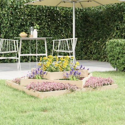 vidaXL Planter 112x112x27 cm Solid Wood Pine 1