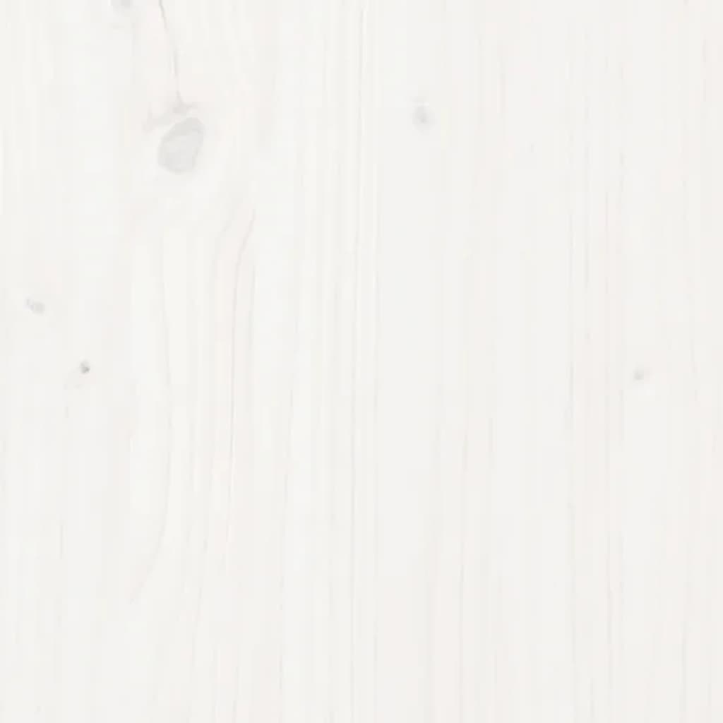 vidaXL Planter White 112x112x27 cm Solid Wood Pine 5