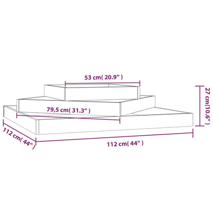 vidaXL Planter 112x112x27 cm Solid Wood Douglas 6