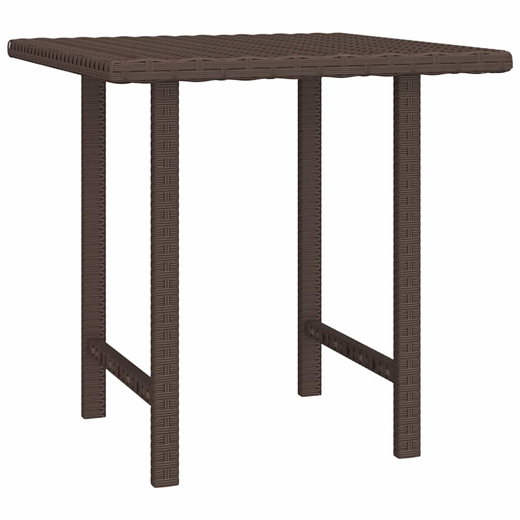 vidaXL Side Tables 3 pcs Brown Poly Rattan 4