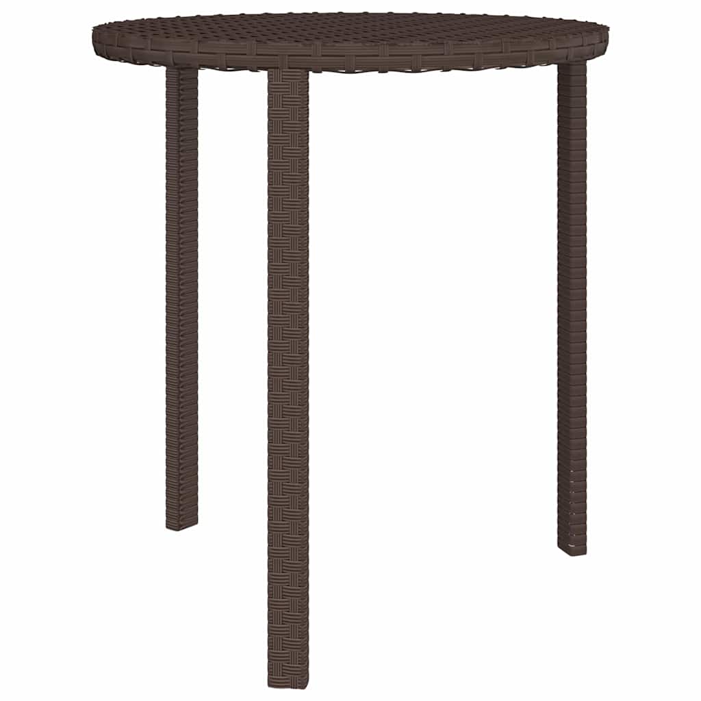 vidaXL Side Tables 3 pcs Brown Poly Rattan 5