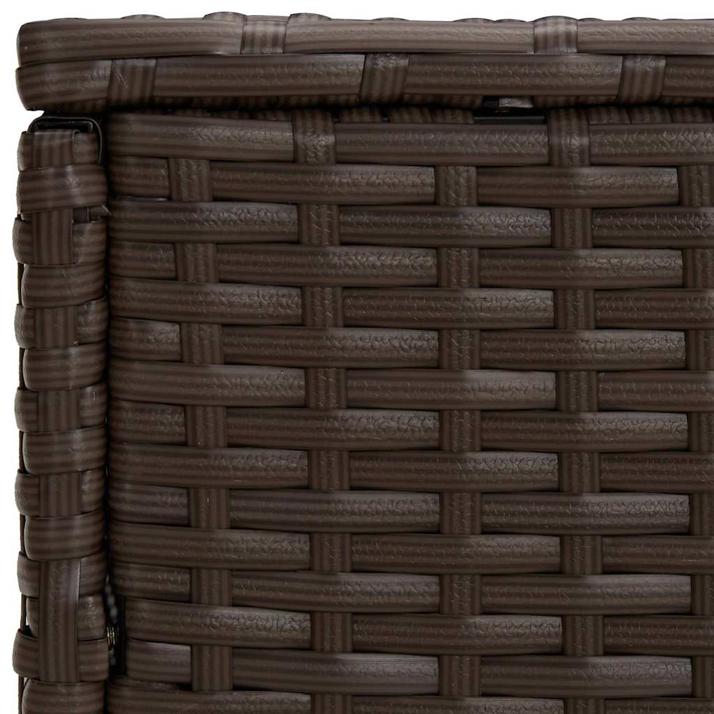 vidaXL Side Tables 3 pcs Brown Poly Rattan 6