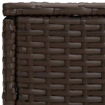 vidaXL Side Tables 3 pcs Brown Poly Rattan 6