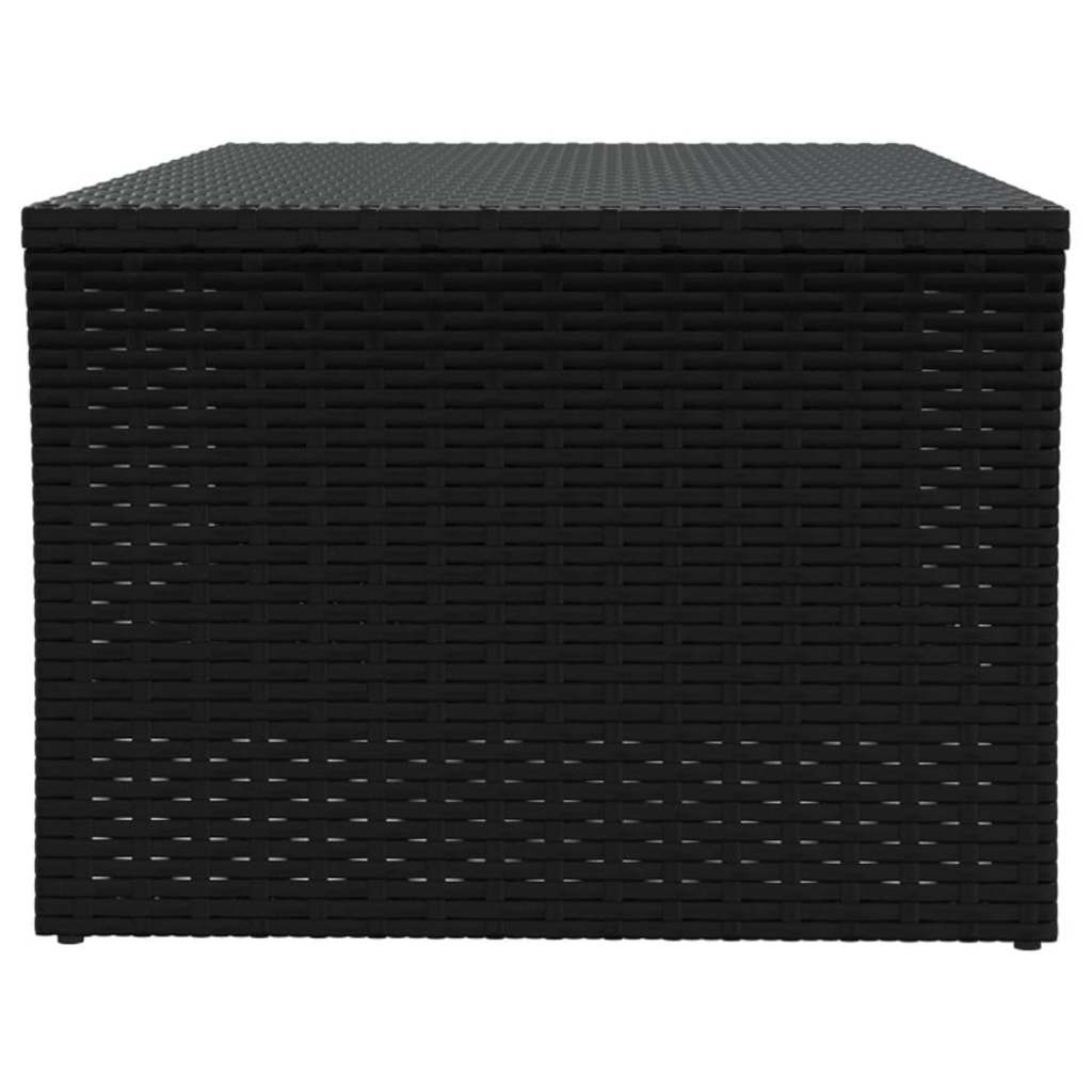 vidaXL Coffee Table Black 100x50x40 cm Poly Rattan 4