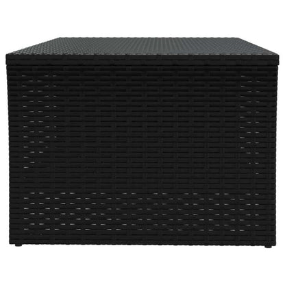 vidaXL Coffee Table Black 100x50x40 cm Poly Rattan 4