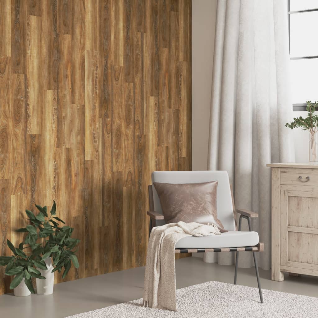 Wall Panels Wood Look Brown PVC 2.06 m²