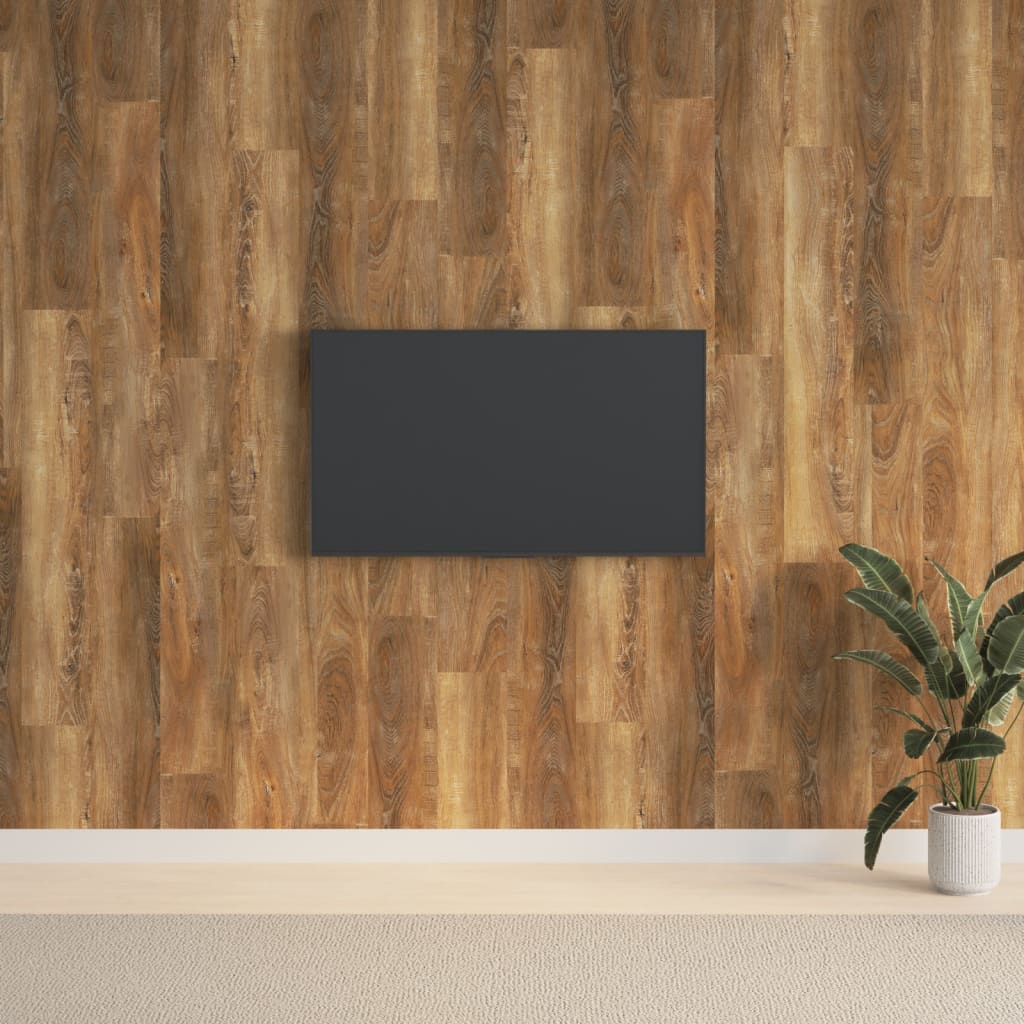 Wall Panels Wood Look Brown PVC 2.06 m²