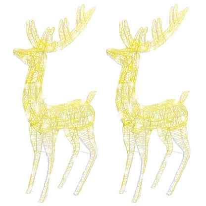 XXL Acrylic Christmas Reindeers 250 LED 180 cm 2 pcs Width 96 cm Warm white
