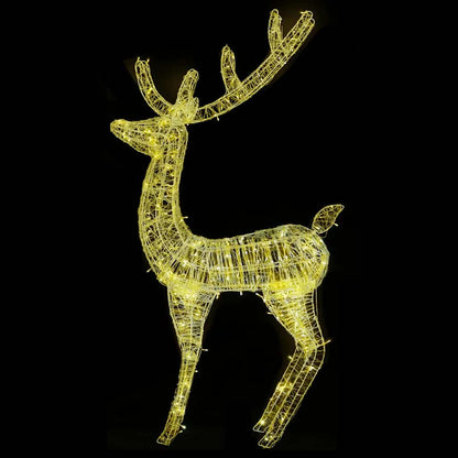 XXL Acrylic Christmas Reindeers LED Width Warm white
