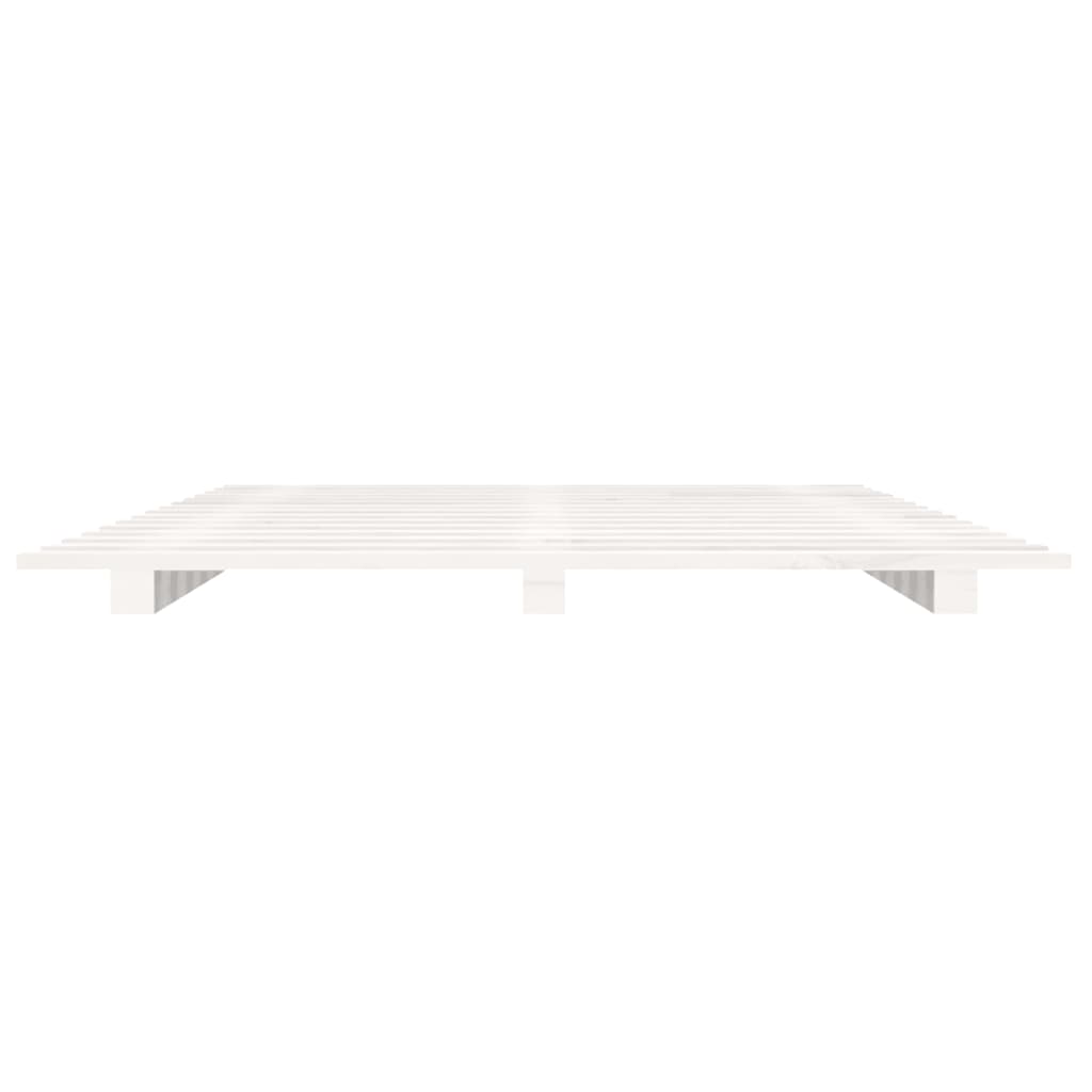 vidaXL Bed Frame without Mattress White 90x200 cm Solid Wood Pine 5