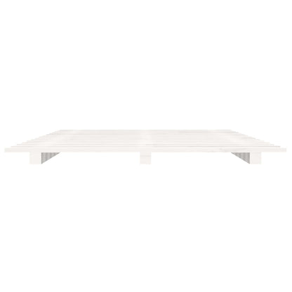 vidaXL Bed Frame without Mattress White 90x200 cm Solid Wood Pine 5