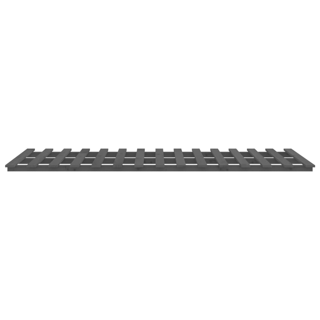 vidaXL Bed Frame without Mattress Grey 90x200 cm Solid Wood Pine 6