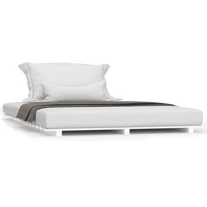 vidaXL Bed Frame without Mattress White 120x200 cm Solid Wood Pine 2