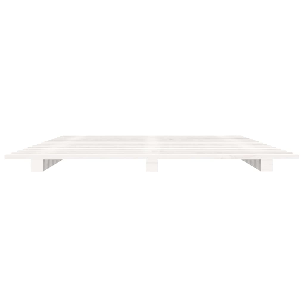 vidaXL Bed Frame without Mattress White 120x200 cm Solid Wood Pine 5