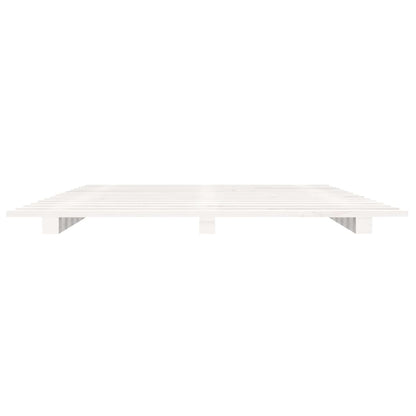 vidaXL Bed Frame without Mattress White 120x200 cm Solid Wood Pine 5