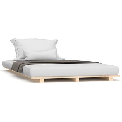 vidaXL Bed Frame without Mattress 75x190 cm Small Single Solid Wood Pine 2