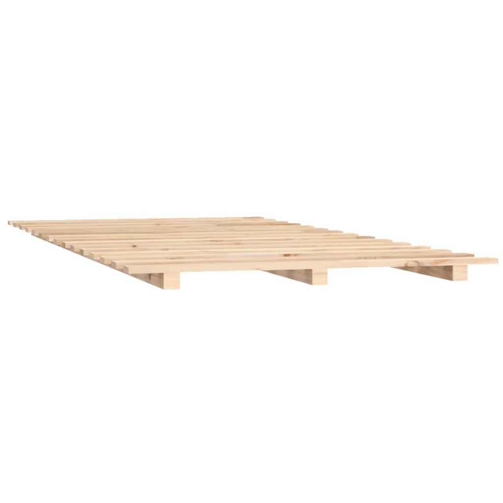 vidaXL Bed Frame without Mattress 75x190 cm Small Single Solid Wood Pine 4