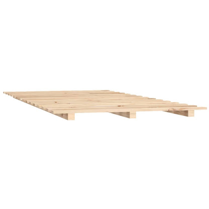 vidaXL Bed Frame without Mattress 75x190 cm Small Single Solid Wood Pine 4
