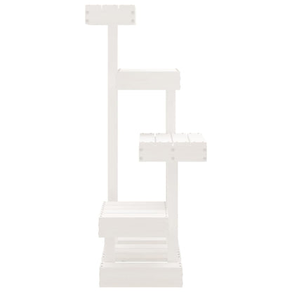 vidaXL Cat Tree White 45.5x49x103 cm Solid Wood Pine 4