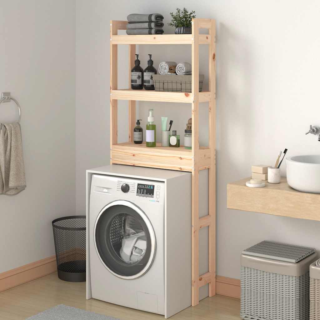 vidaXL Toilet Rack 63x26x171 cm Solid Wood Pine 3