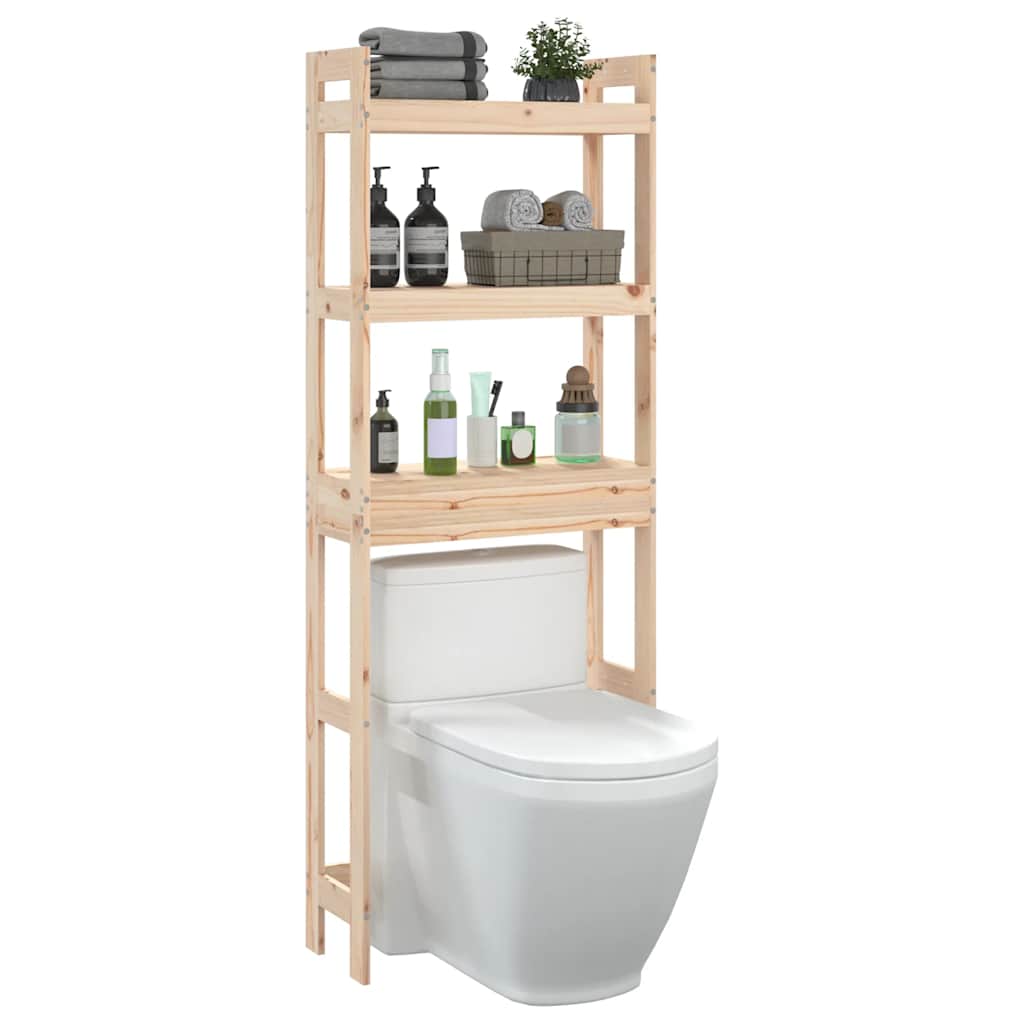 vidaXL Toilet Rack 63x26x171 cm Solid Wood Pine 4