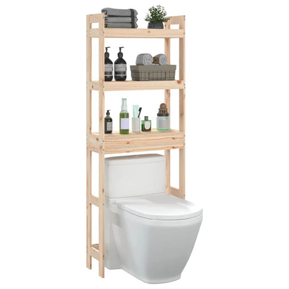 vidaXL Toilet Rack 63x26x171 cm Solid Wood Pine 4