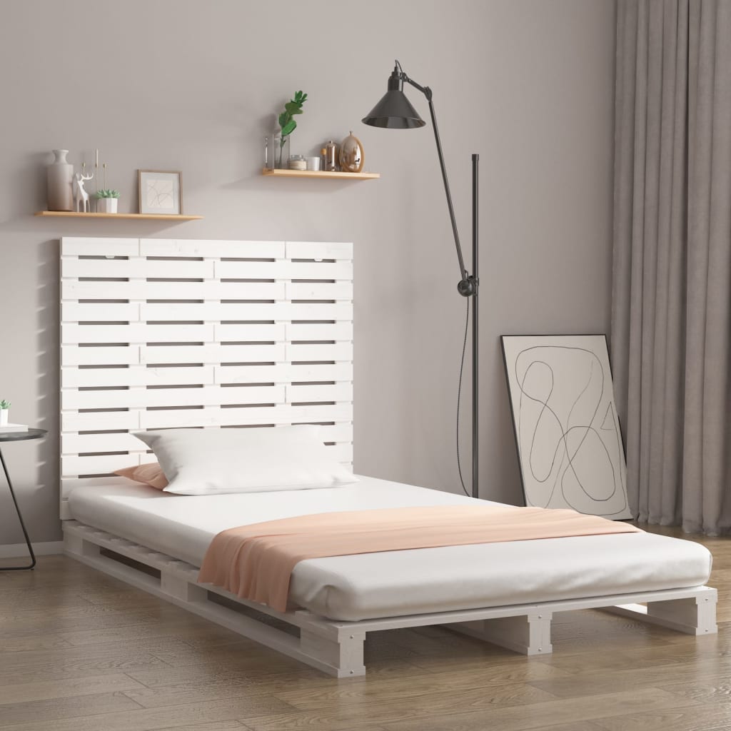 vidaXL Wall Headboard White 106x3x91.5 cm Solid Wood Pine 1