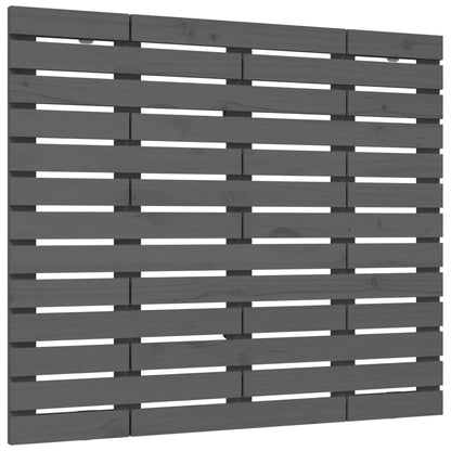 vidaXL Wall Headboard Grey 106x3x91.5 cm Solid Wood Pine 2