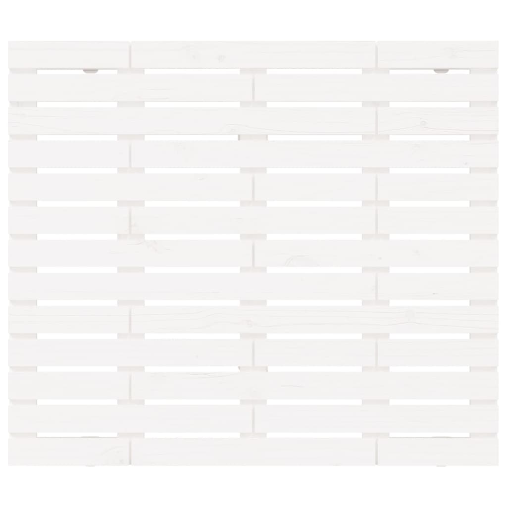 vidaXL Wall Headboard White 126x3x91.5 cm Solid Wood Pine 4